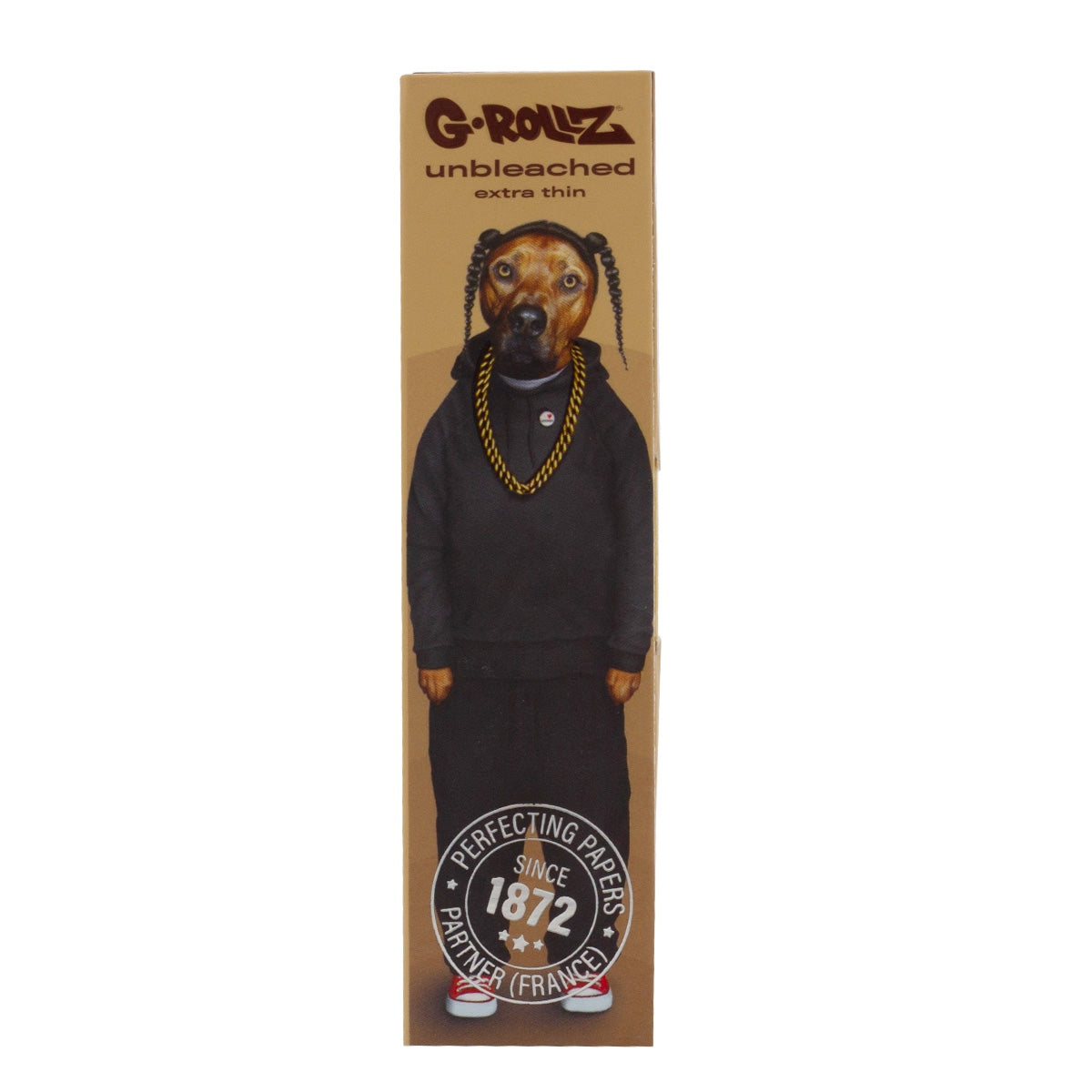 G-Rollz | Pets Rock 'Rap' Unbleached - 50 KS Slim Papers + Tips (24 Booklets Display)