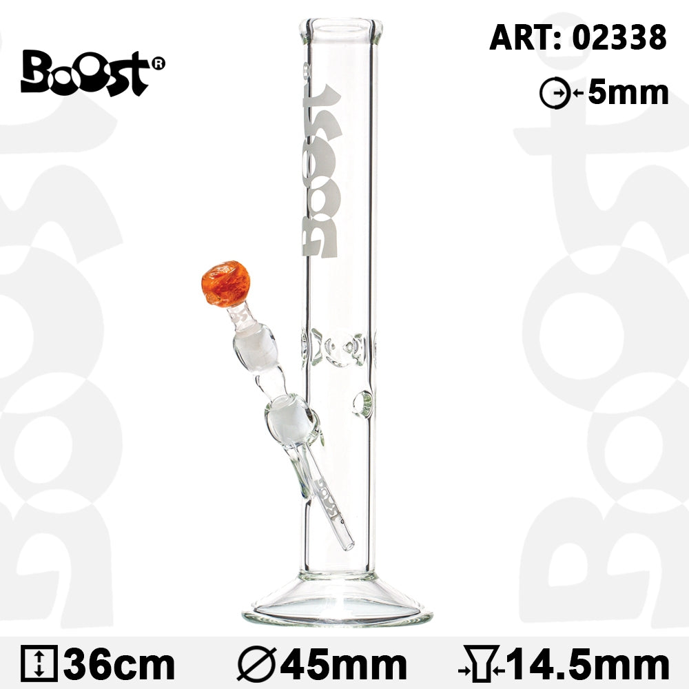 Boost | Cane Glass Bong -H:36cm- Ø:45mm- Socket:14.5mm- WT:5mm 