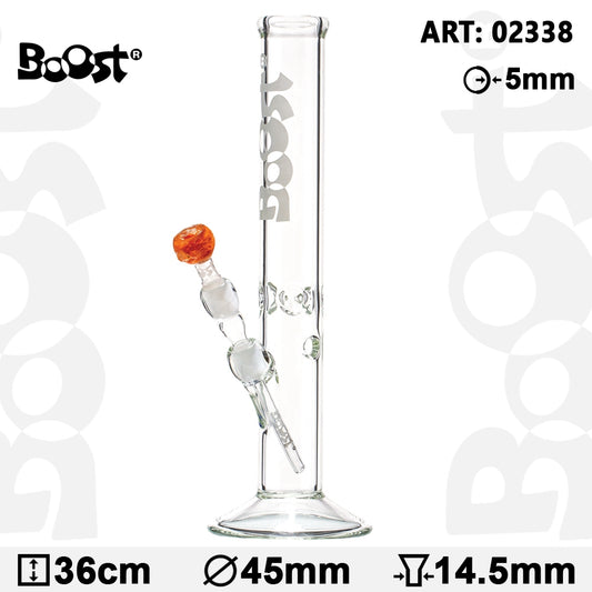 Boost | Cane Glass Bong -H:36cm- Ø:45mm- Socket:14.5mm- WT:5mm 
