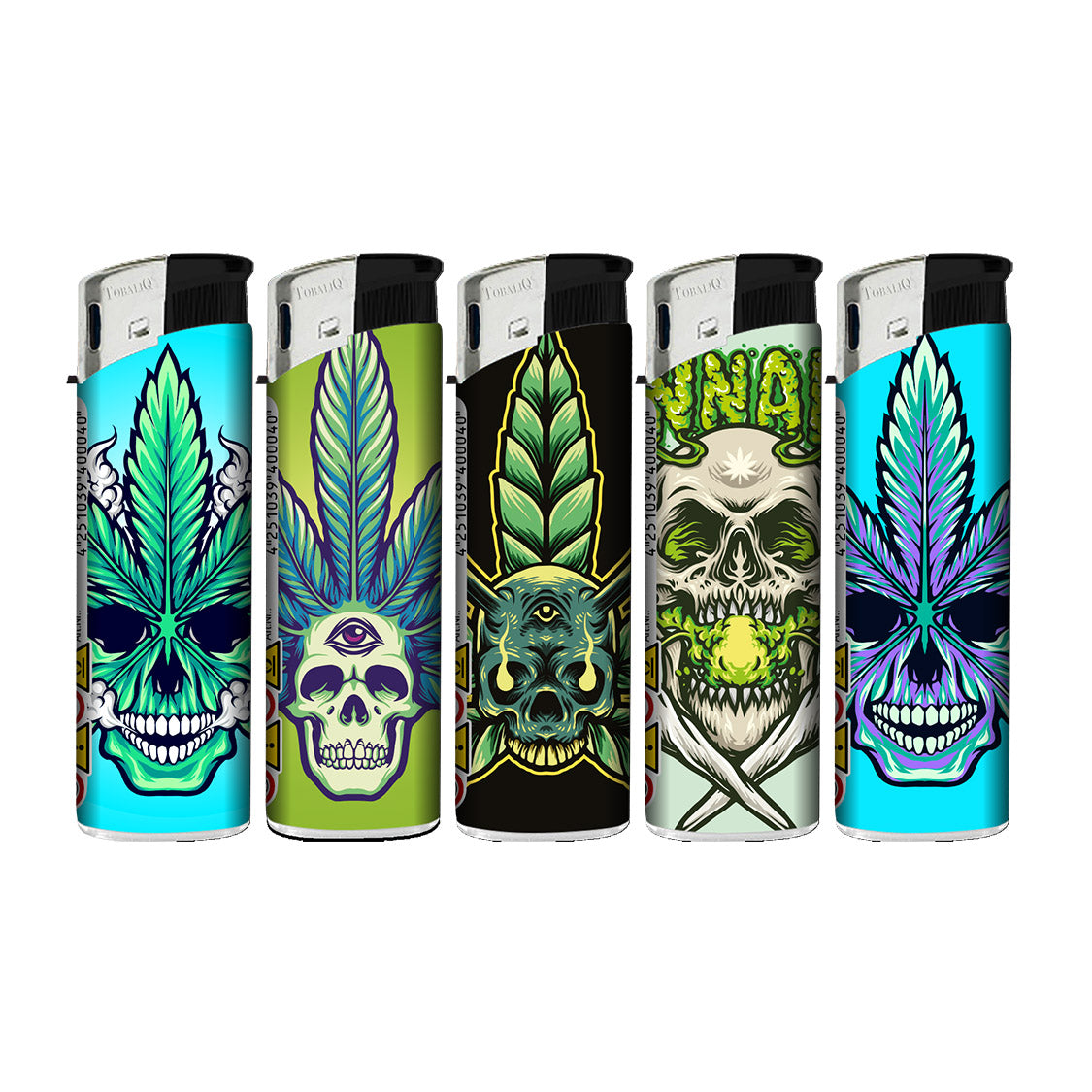 TQ motif lighter CANNABIS SKULL