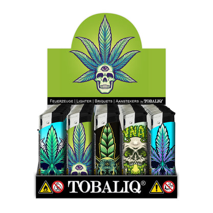 TQ motif lighter CANNABIS SKULL