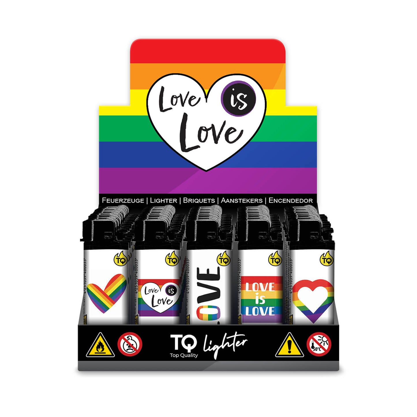 TQ Flint Motif lighter LOVE IS LOVE