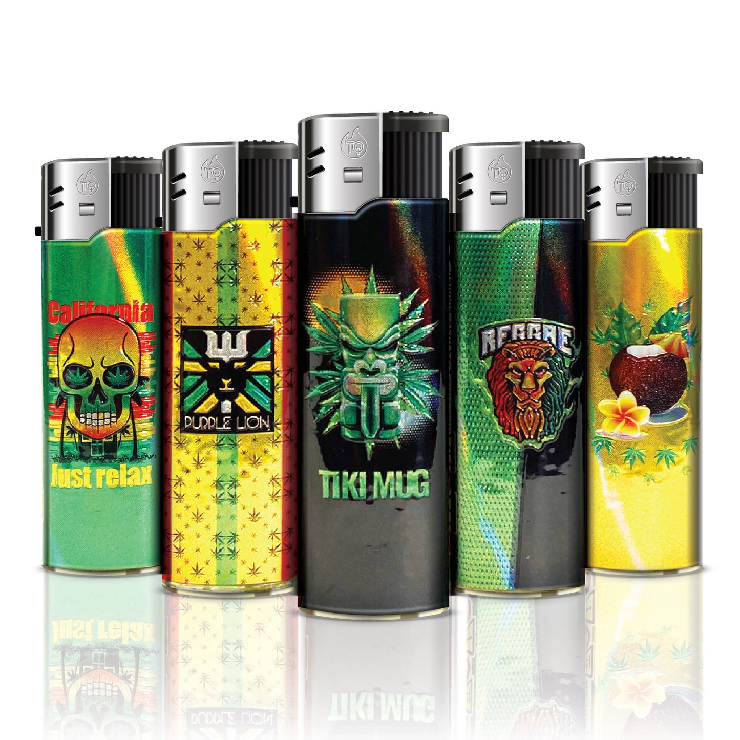 TQ aluminum motif lighter Rasta Paradise