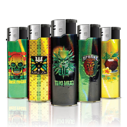 TQ aluminum motif lighter Rasta Paradise