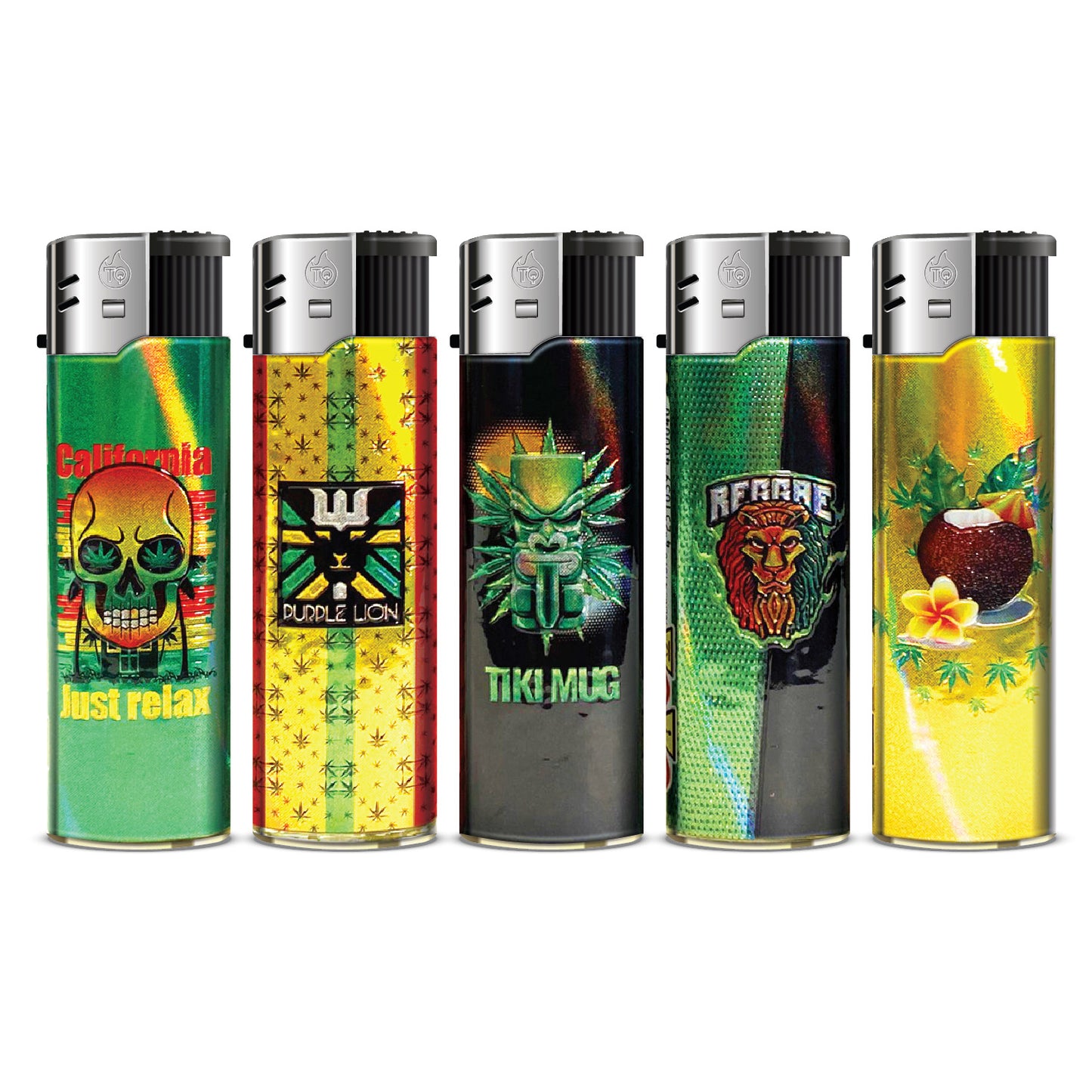 TQ aluminum motif lighter Rasta Paradise