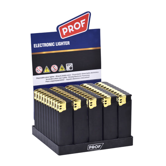 Prof Black Rubber Gold Cap