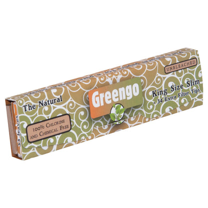 Greengo Unbleached King Size Slim 2 in 1 