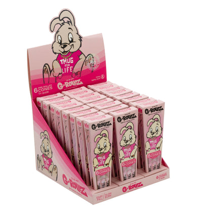 G-Rollz | Banksy Graffiti 'Thug for Life' Pink - 6 '1¼' Cones (24 Packs Display)