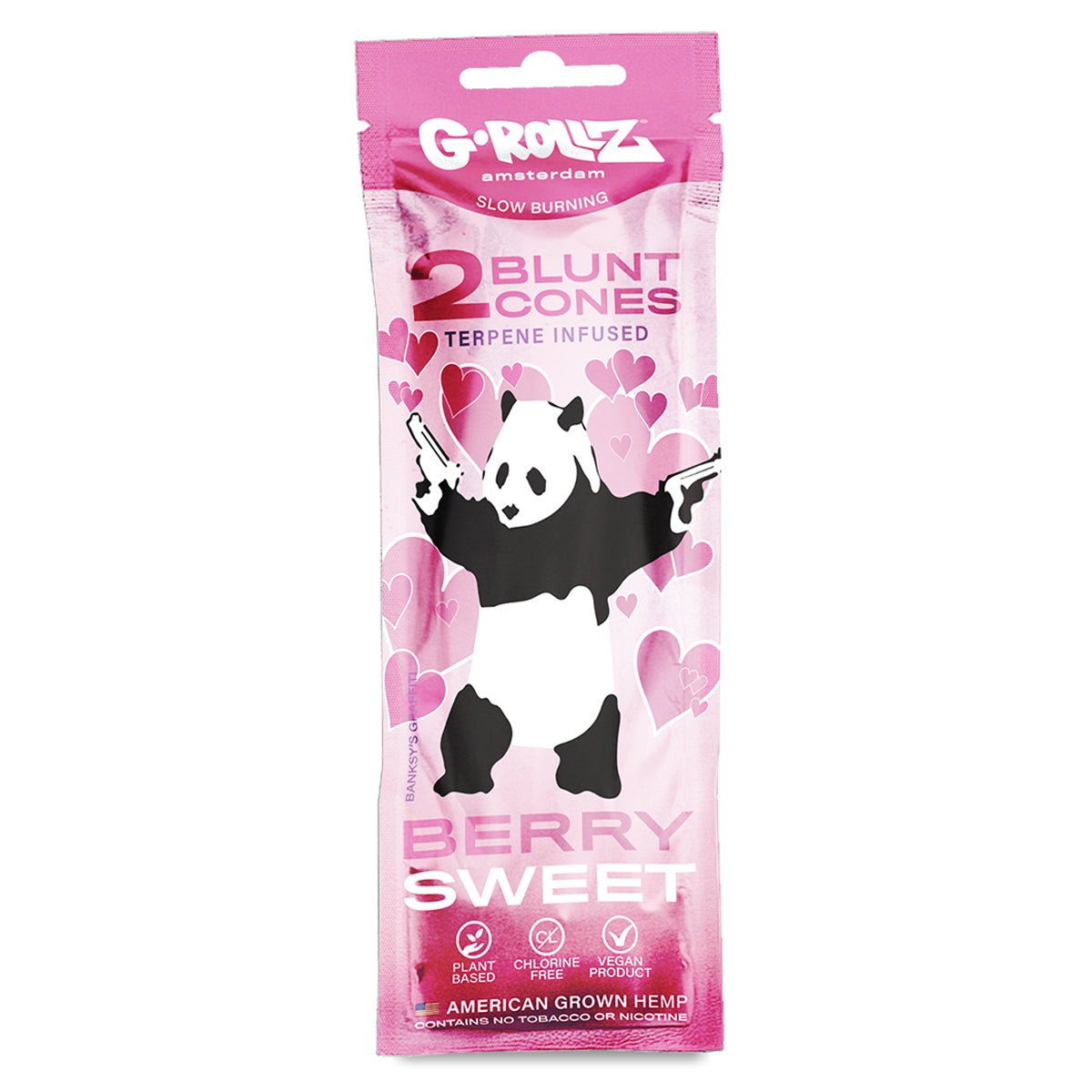 G-Rollz | Banksy's Graffiti - 2x 'Berry Sweet' Terpene-infused Cones (12 pack Display, 24 wraps