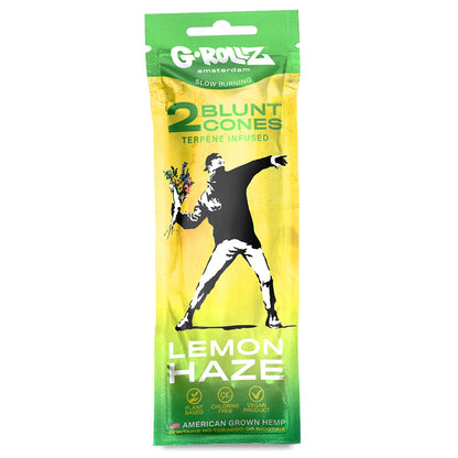 G-Rollz | Banksy's Graffiti - 2x 'Lemon Haze' Terpene-infused Cones (12 pack Display, 24 wraps)