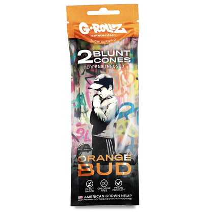 G-Rollz | Banksy's Graffiti - 2x 'Orange Bud' Terpene-infused Cones (12 pack Display, 24 wraps)