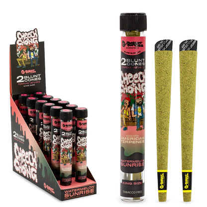 G-Rollz | Cheech & Chong(TM) 2x Terpene Infused Cones 'Watermelon Sunrise' (12 Pack Display)