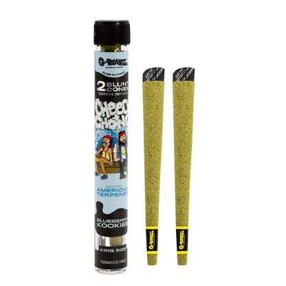 G-Rollz | Cheech & Chong(TM) 2x Terpene Infused Cones 'Blueberry Kookies' (12 Pack Display)