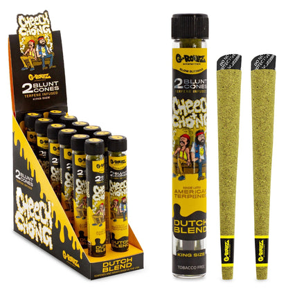 G-Rollz | Cheech & Chong(TM) 2x Terpene Infused Cones 'Dutch Blend' (12 Pack Display)