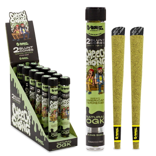 G-Rollz | Cheech & Chong(TM) 2x Terpene Infused Cones 'Natural OGK' (12 Pack Display)