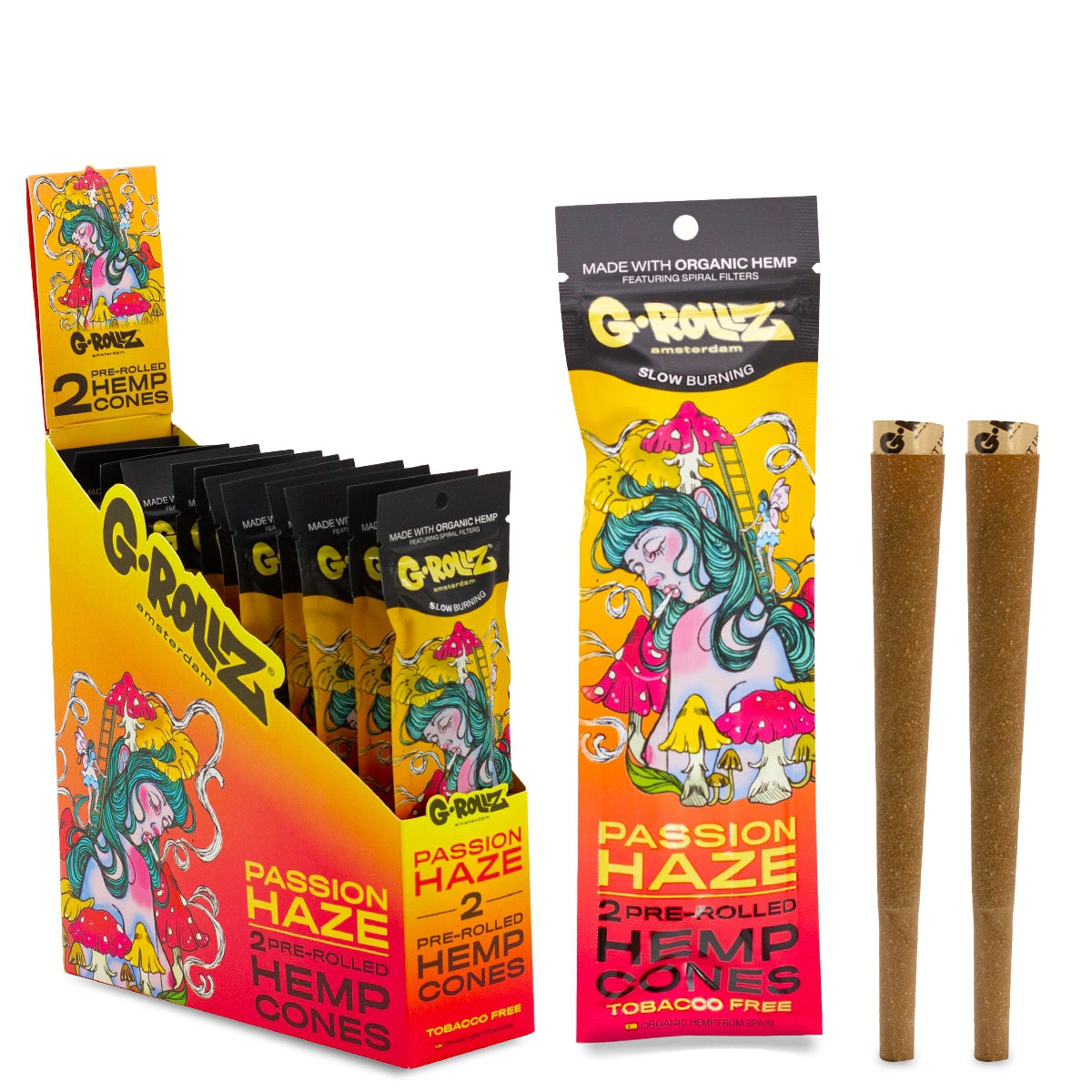 G-Rollz | 2x 'Passion Haze' Pre-Rolled Hemp Cones (12 Pack Display, 24 Cones)