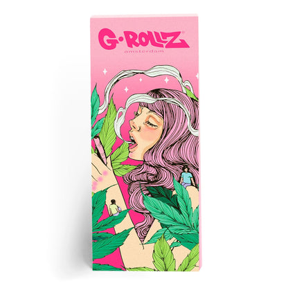 G-Rollz | Collector 'Mushroom Lady' PINK Filter Tips 2,5 X 6cm 50 Tips Book 24/Display