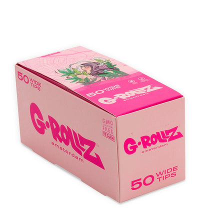 G-Rollz | Collector 'Mushroom Lady' PINK Filter Tips 2,5 X 6cm 50 Tips Book 24/Display
