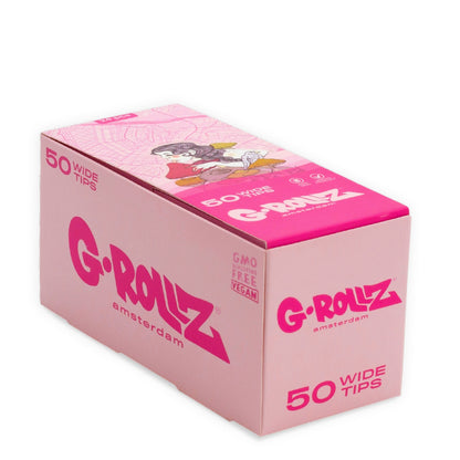 G-Rollz | Collector 'Mushroom Lick' Pink Filter Tips 2,5 X 6cm 50 Tips Book 24/Display