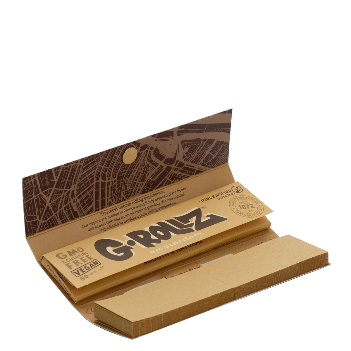 G-Rollz | Collector 'Colossal Dream' Unbleached - 50 KS Slim Papers + Tips (24 Booklets Display)