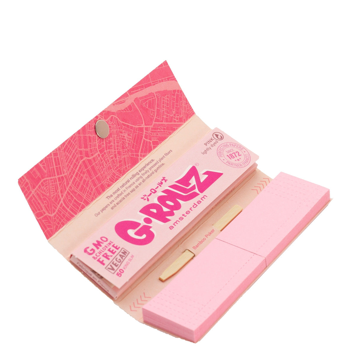 G-Rollz | Collector 'Colossal Dream' Pink - 50 KS Slim Papers + Tips (24 Booklets Display)