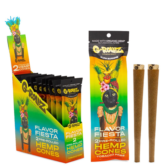 G-Rollz | 2x 'Flavor Fiesta' Pre-Rolled Hemp Cones (12 Pack Display, 24 Cones)
