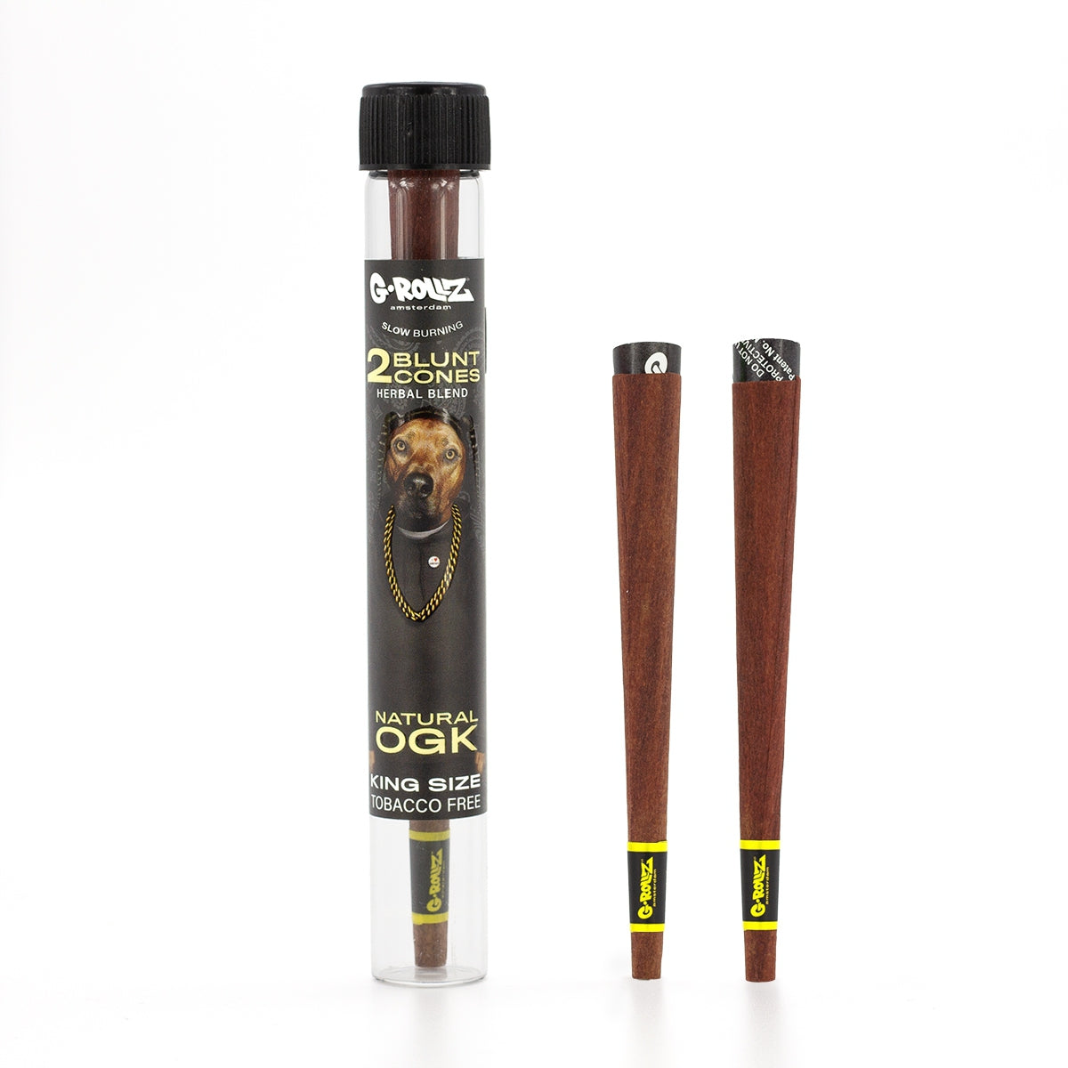 G-Rollz | 'The Dog' Terpene Infused Cones 'Natural OGK' (12 Pack Display, 24 Cones)