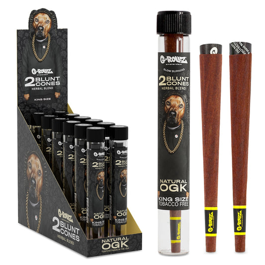 G-Rollz | 'The Dog' Terpene Infused Cones 'Natural OGK' (12 Pack Display, 24 Cones)