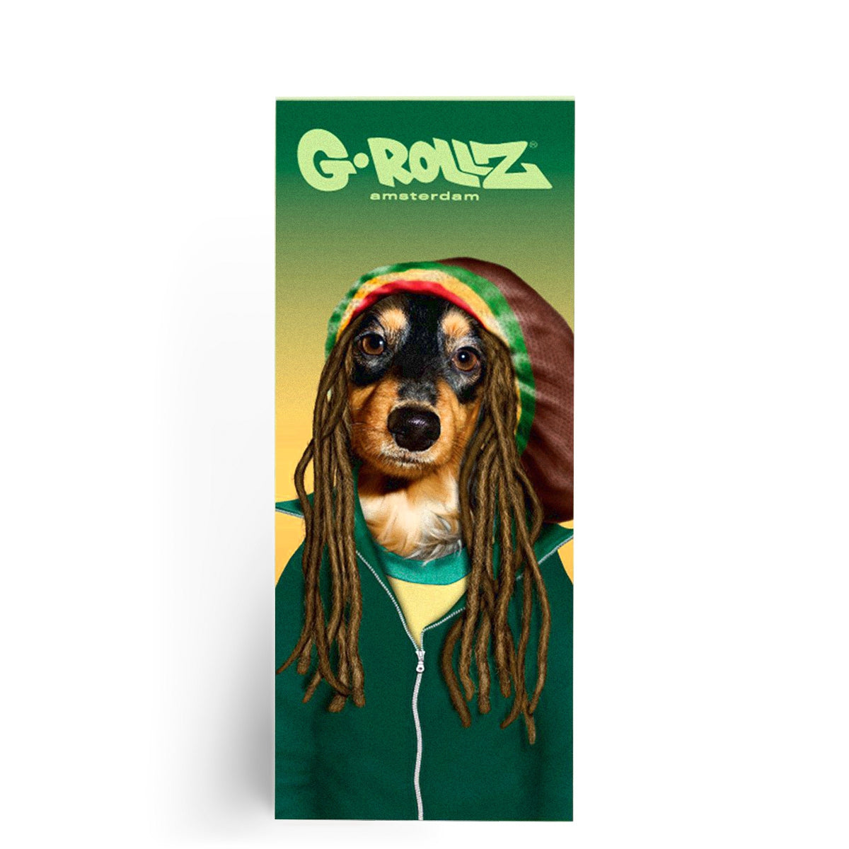 G-Rollz | Pets Rock 'Reggae' Green Filter Tips 2,5 X 6cm 50 Tips Book 24/Display