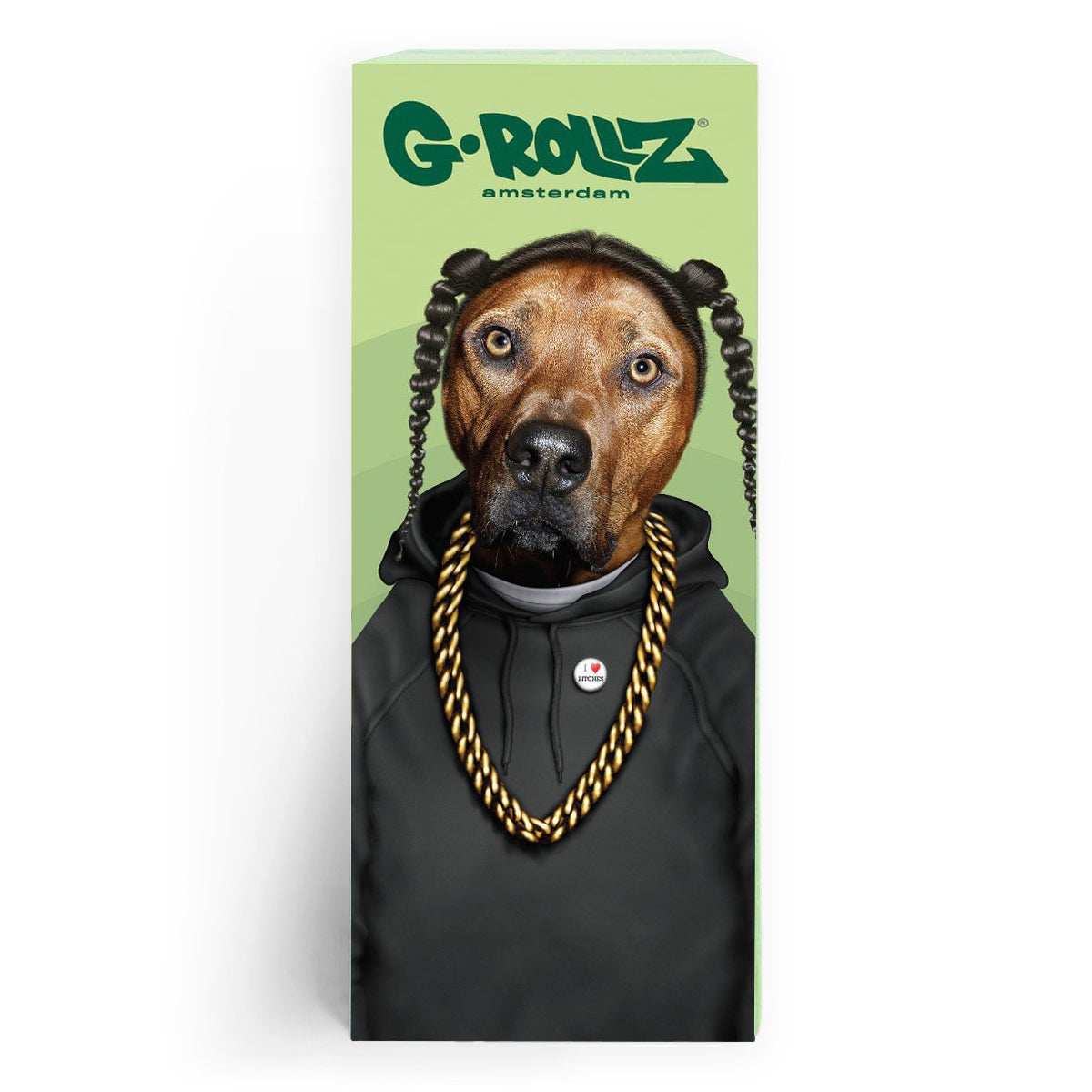 G-Rollz | Pets Rock 'Rap' Green Filter Tips 2,5 X 6cm 50 Tips Book 24/Display