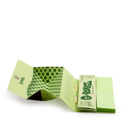 G-Rollz | 'Reggae Rap' - Organic Green Hemp - 50 KS Slim Papers + Tips & Tray (16 Booklets Display)