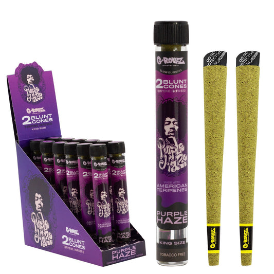 G-Rollz | Terpene Infused Cones 'Purple Haze' (12 Pack Display, 24 Cones)
