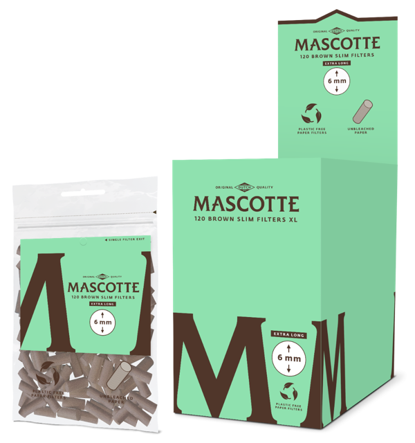 Mascotte Brown Slim Filters 6mm
