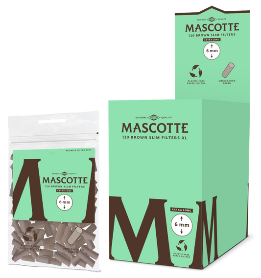 Mascotte Brown Slim Filters 6mm